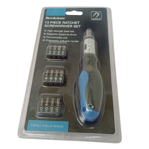 13 Piece Ratchet Screwdriver Set - MrPRICE.online