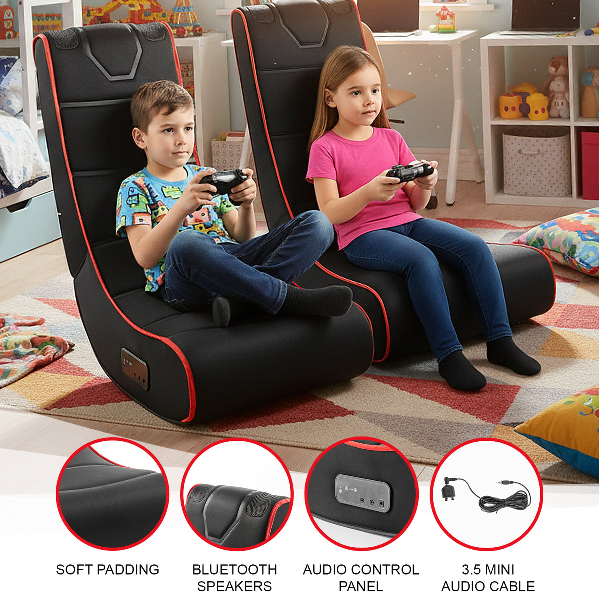 Gaming Chair Rocker with Integrated Speakers & Bluetooth – MrPRICE.online