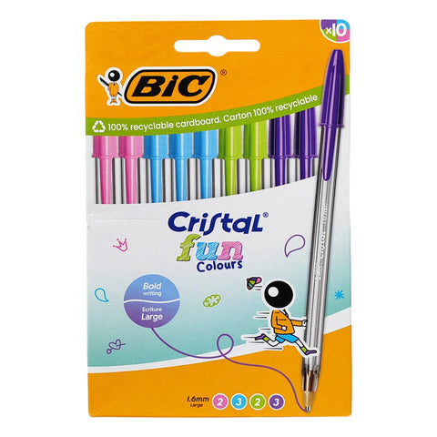 BIC Cristal Fun Pens – 10 Pack – - Main Image