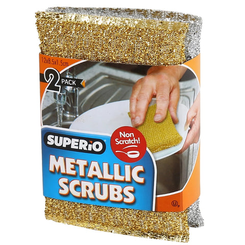 Gold and Silver Sponge Scourer - 2 Pack - MrPRICE.online