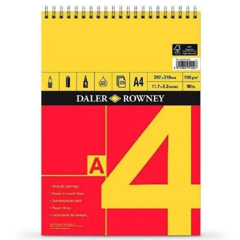 Daler A4 Spiral Pad – 150gsm, 25 Sheets - MrPRICE.online