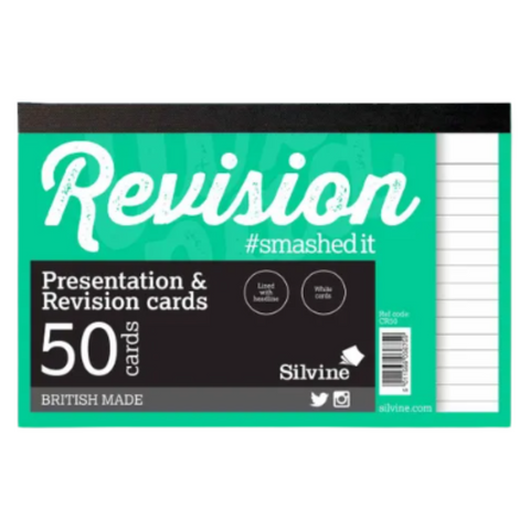 50-Pack 6"x4" White Ruled Revision Cards - MrPRICE.online