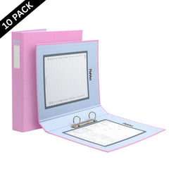 Pukka A4 Pastel Ringbinders – Pink & Blue Assorted ( Box of 10 )