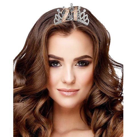 Gold 21st Birthday Tiara - MrPRICE.online