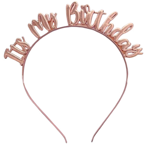 Rose Gold ‘It’s My Birthday’ Headband - MrPRICE.online