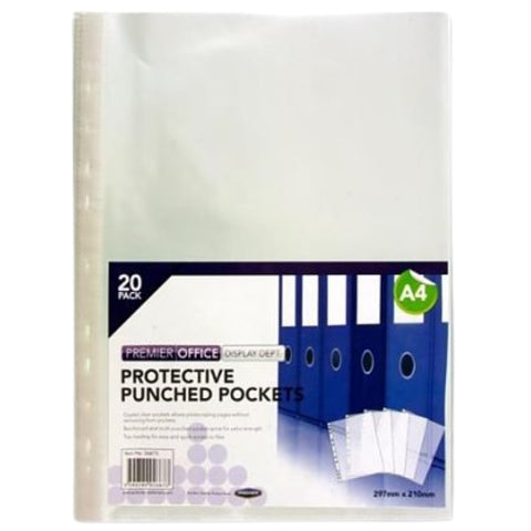 A4 Punched Pockets – 20 Pack - MrPRICE.online