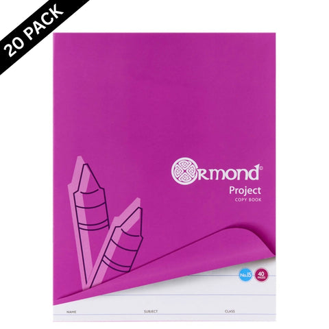 Ormond No.15 Project Book 20 Pack– 40 Pages - MrPRICE.online