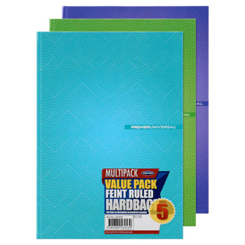 Pack of 5 A4 160-page Hardcover Pastel Assorted Notebooks - MrPRICE.online