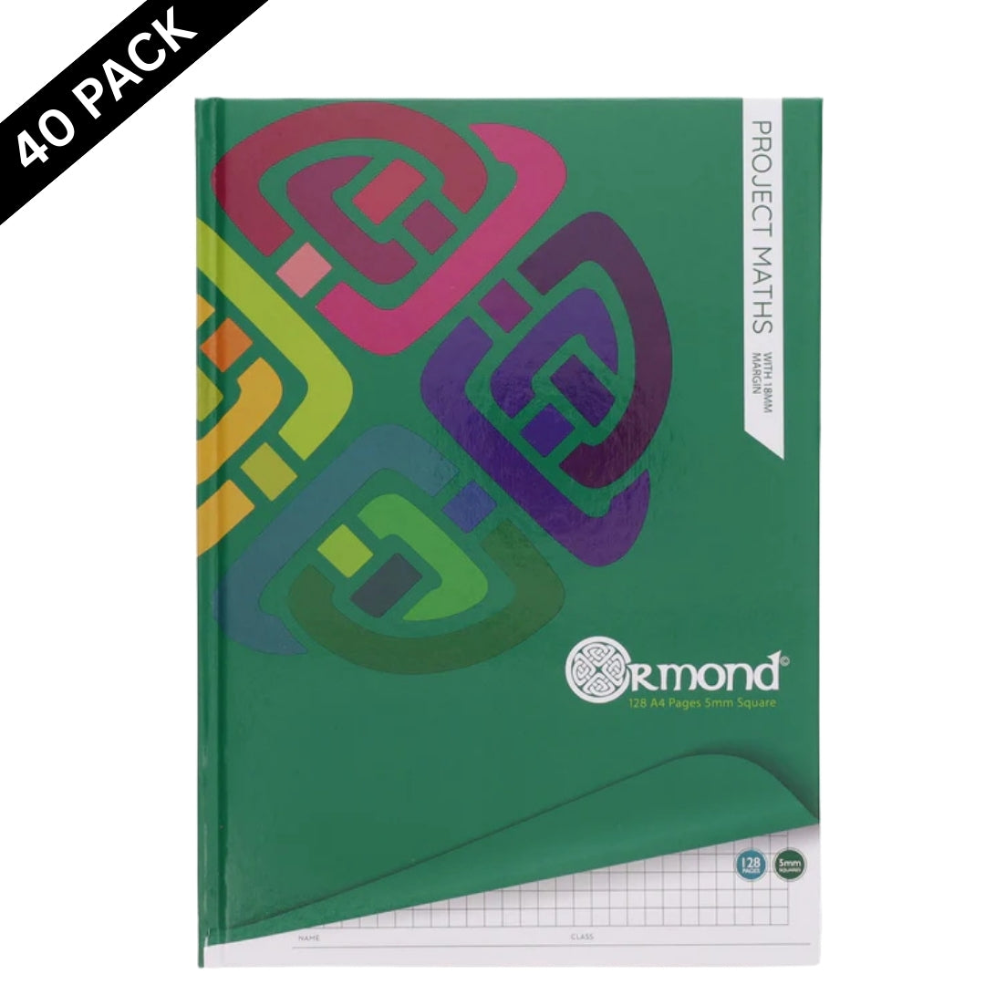 A4 Project Maths Hardcover 128 Square Ruled Pages ( Box of 40 ...