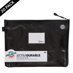Premto A4+ Mesh Storage Wallet – Jet Black  ( Box of 20 )