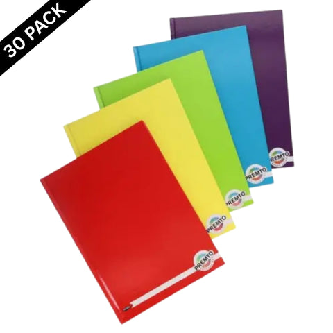 5 Assorted Colours A4 Hardcover Notebooks Box of 30 – 160 Pages - MrPRICE.online