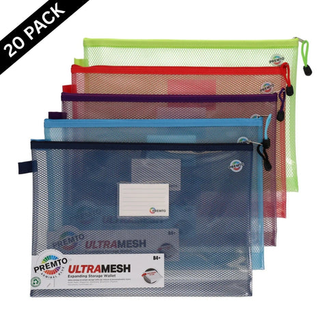 Premto B4+ Ultramesh Expanding Wallets Box of 20 – 5 Assorted Colours - MrPRICE.online