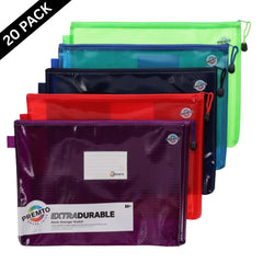 Premto A4+ Mesh Wallet – 5 Assorted Colours ( Box of 20 )