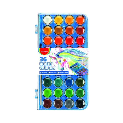 36-Colour Watercolour Paint Set with Brush - MrPRICE.online