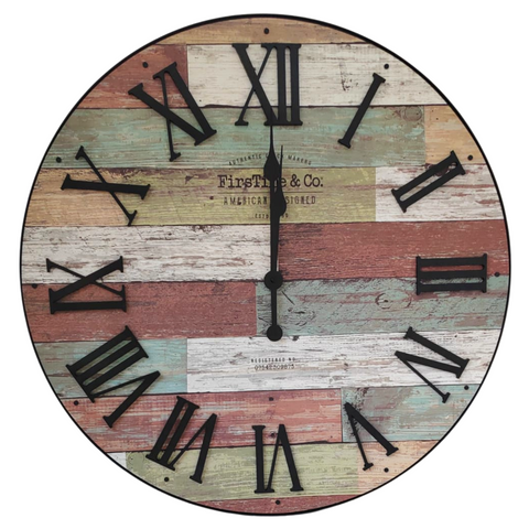 Wooden Wall Clock 27" - MrPRICE.online