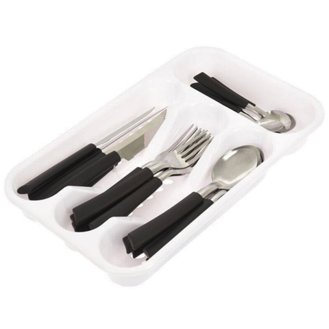 24-Piece Cutlery Set with Organizer Tray - MrPRICE.online