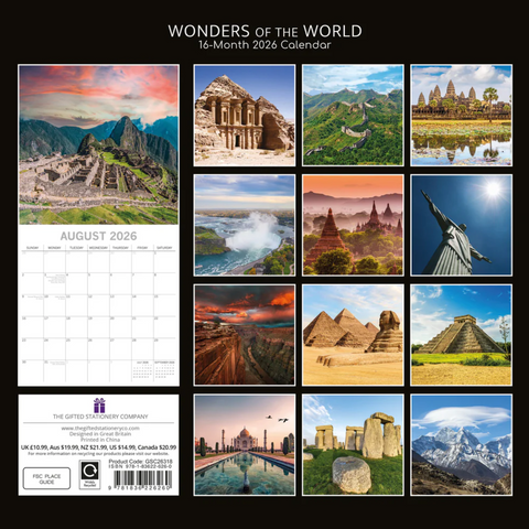 2026 Wonders of the World Calendar - MrPRICE.online
