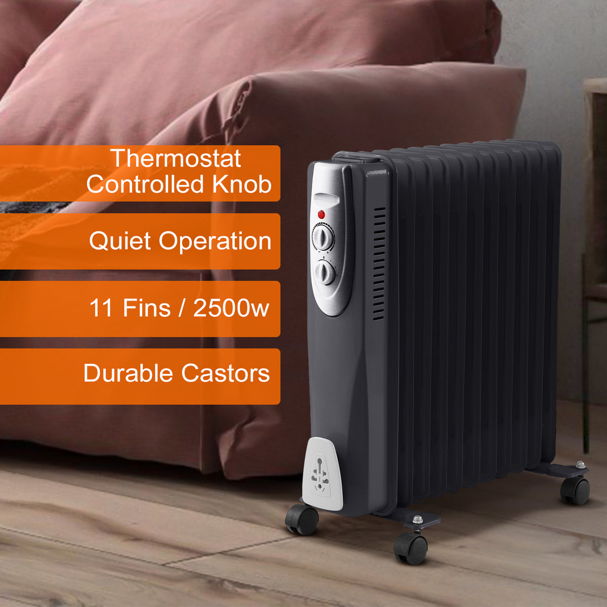 11-Fin Oil Filled Radiator - 2500 Watts – MrPRICE.online
