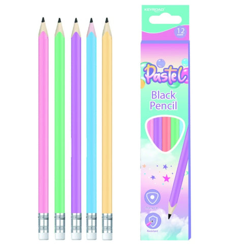 12pk Pastel HB Pencils with Eraser Tops - MrPRICE.online