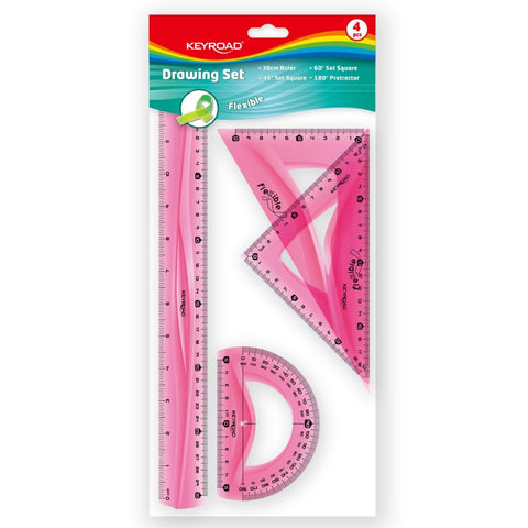 4pc 30cm/12" Flexible Ruler Set – Hang Pack - MrPRICE.online