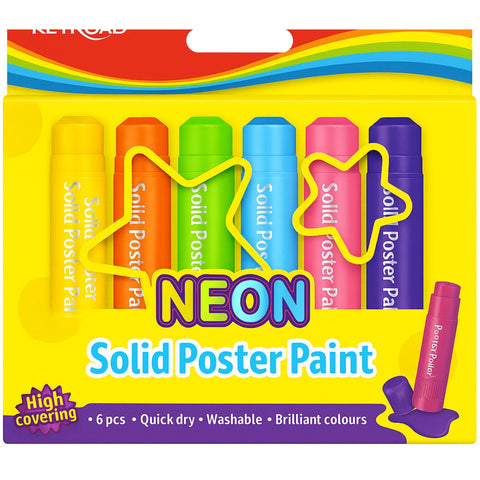 6-Pack Neon Solid Poster Paint Sticks - MrPRICE.online