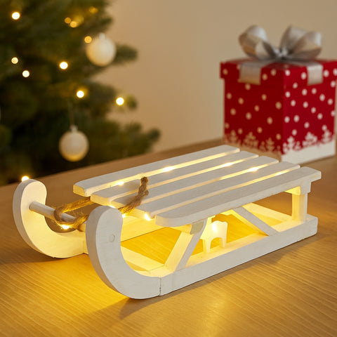 30cm LED Light up White Sledge - MrPRICE.online