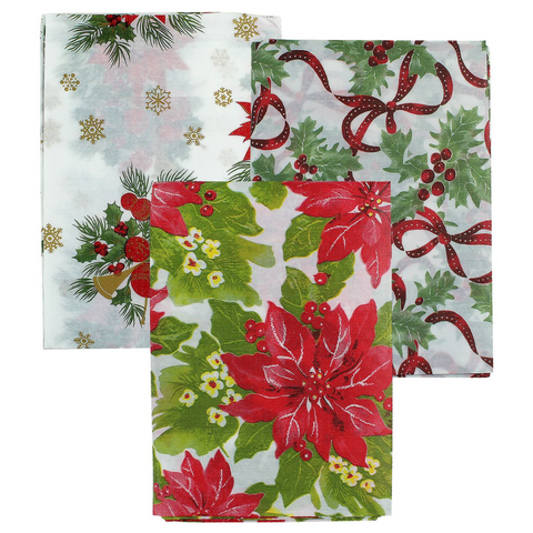 3 Assorted 130cm x 180cm Christmas Tablecloths - MrPRICE.online