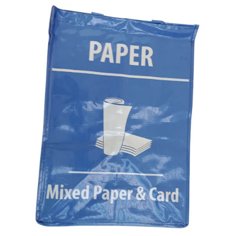 Blue Recycle Bag Mixed Paper + Card - MrPRICE.online