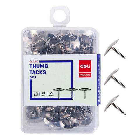 Thumb Tacks - 100Pcs - by Deli - MrPRICE.online
