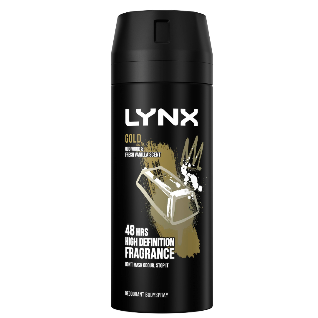 Lynx 150ml Deo Body Spray Gold Antho –