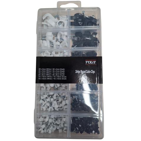 264 Piece Round Cable Clips Assortment - MrPRICE.online