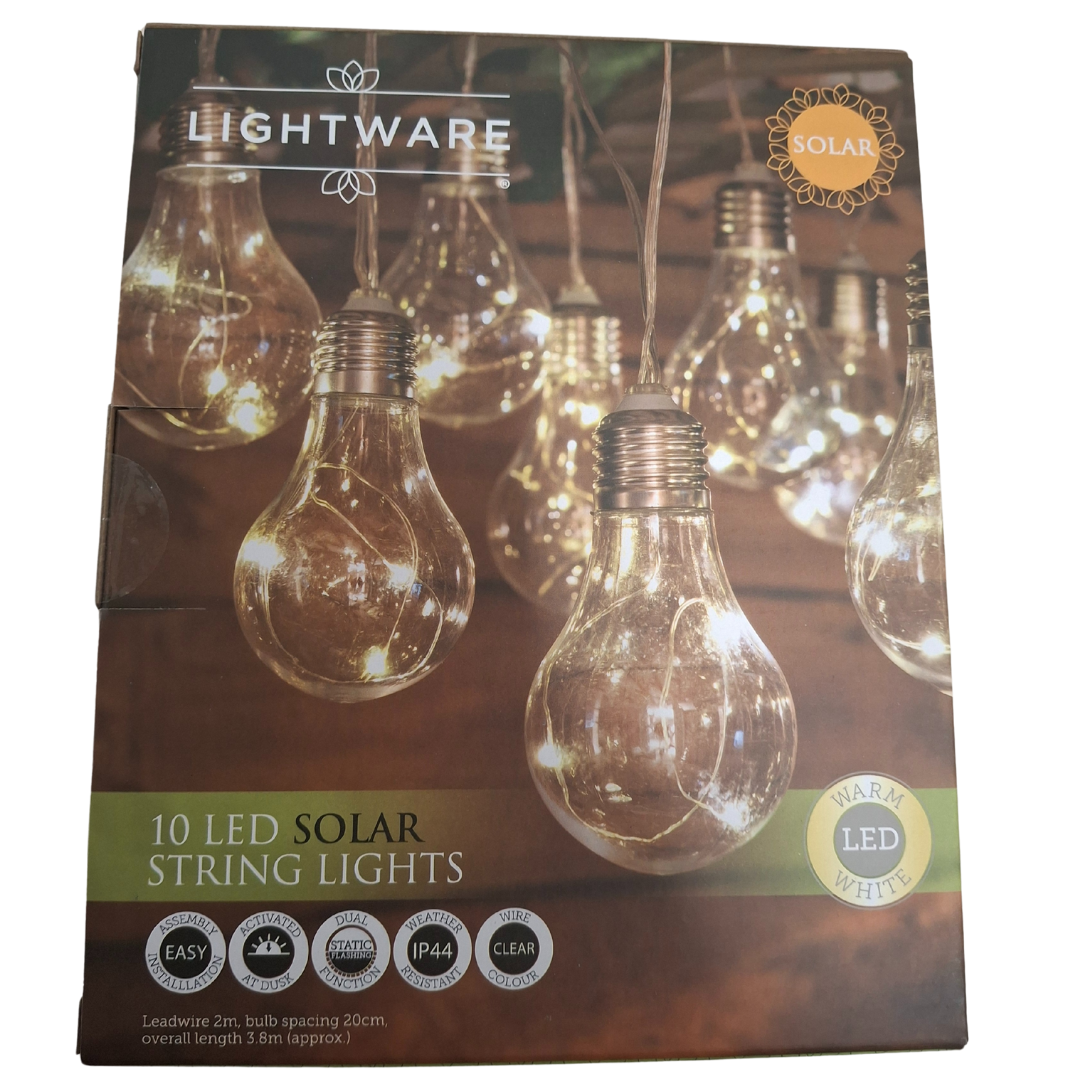 10 Light Bulb 30LED String Lights - Cool White - MrPRICE.online