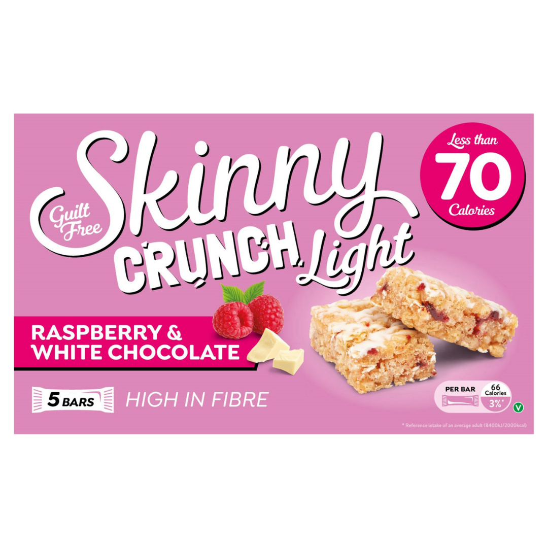 Skinny Crunch Light Raspberry Bars 5x19g - MrPRICE.online