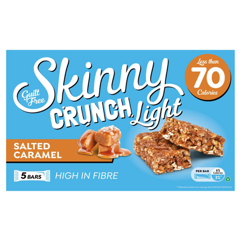 Skinny Crunch Lightly Salted Caramel Bars 5x19g - MrPRICE.online