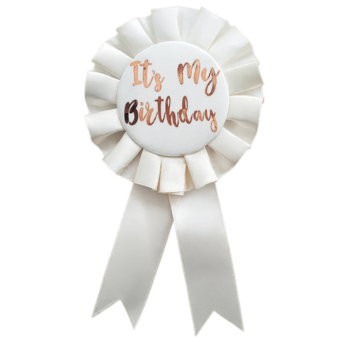 Cream & Gold "It's My Birthday" Rosette - MrPRICE.online