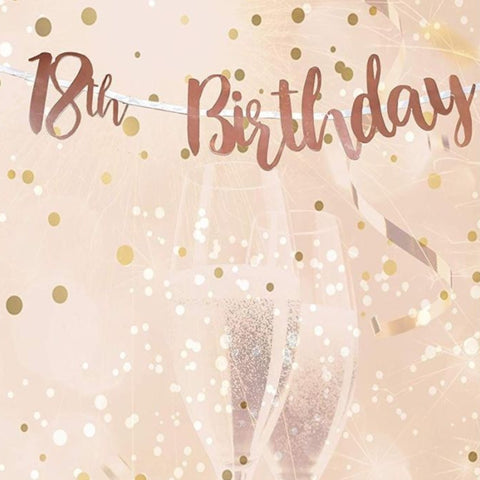 18th Birthday Rose Gold Letter Script - MrPRICE.online