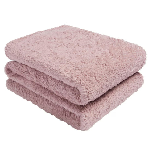 150x200cm Teddy Fleece Throw Blush - MrPRICE.online