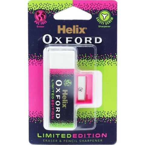 Eraser and Sharpener Set by Helix – Pink Clear - MrPRICE.online