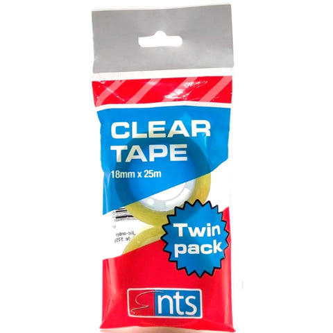 19mm x 25m Clear Tape – Twin Pack - MrPRICE.online