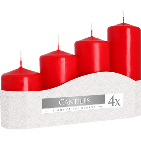 4-Pack Red Pillar Candles - MrPRICE.online