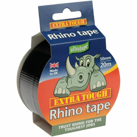 50mm x 20m Black Extra Tough Cloth Tape - MrPRICE.online