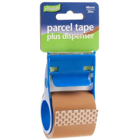 48mm x 20m Brown Parcel Tape with Dispenser - MrPRICE.online