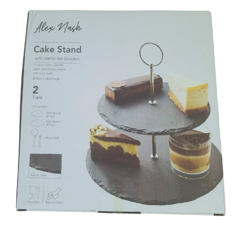2-Tier Slate Cake Stand - MrPRICE.online