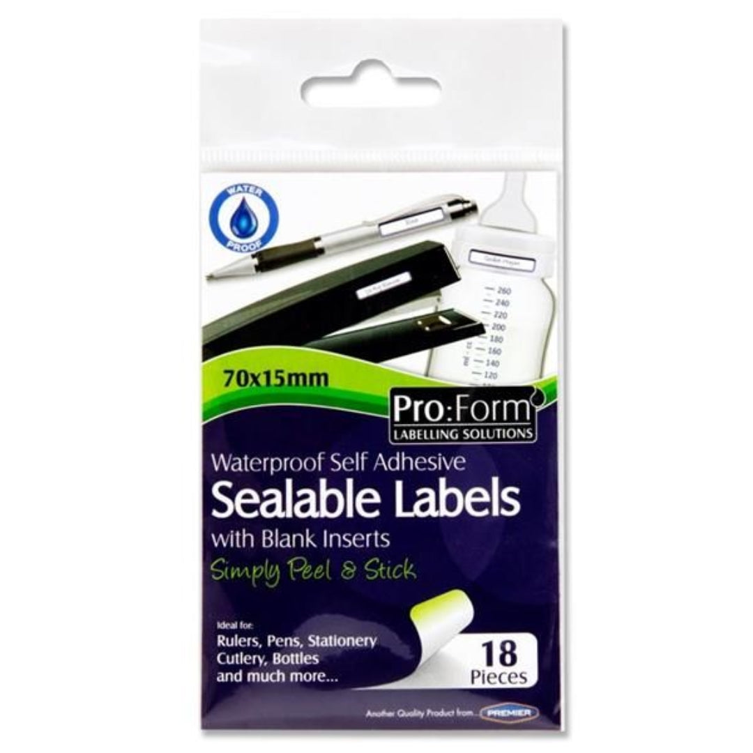 Pro Form Waterproof Sealable Labels 18pk – MrPRICE.online