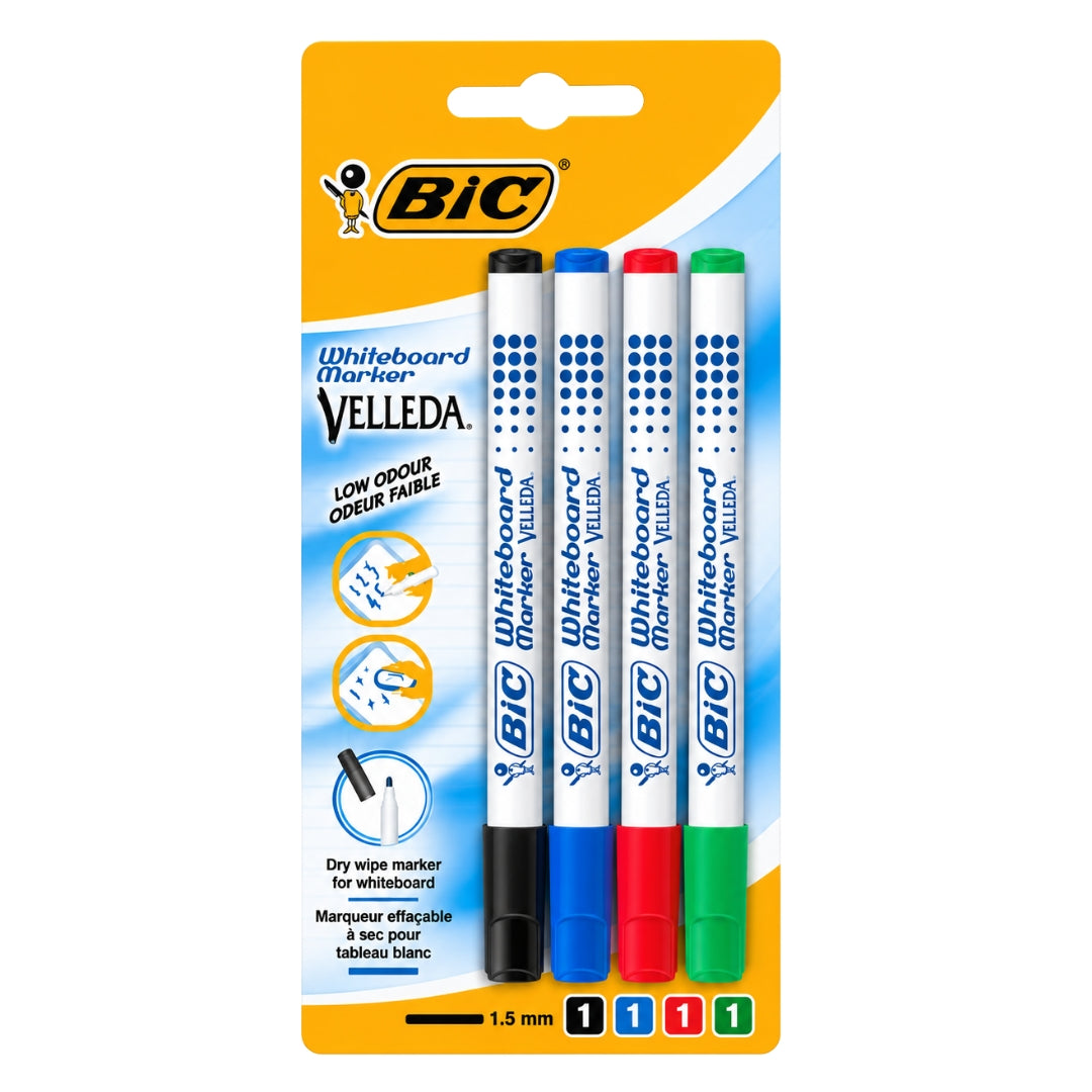 BIC Velleda 1741 Whiteboard Markers Assorted Colours – 4 Pack | MrPRICE ...