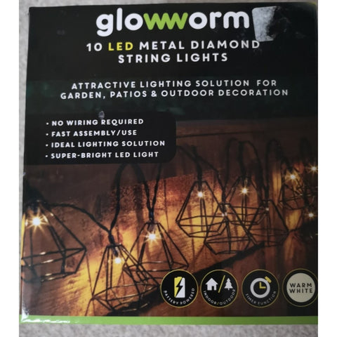 10 LED METAL DIAMOND STRING LIGHTS - MrPRICE.online