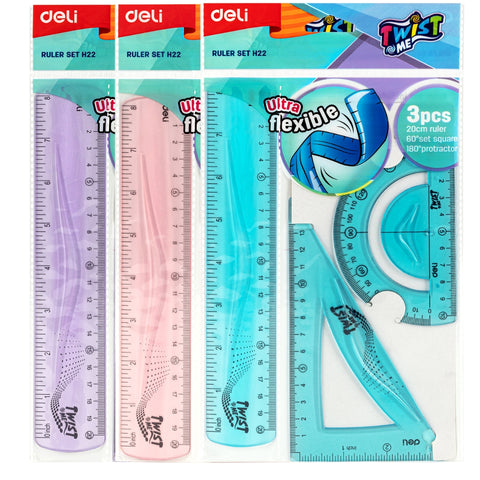 3-Piece Ruler Set by Deli - MrPRICE.online