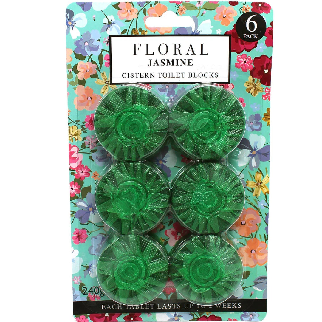 Floral Closet Toilet Block 6PK Jasmine