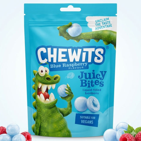 Trix Blue Raspberry Pouch Chewits Juicy Bites Blue Raspberry Pouch - Vegan Liquid Filled Candy ...
