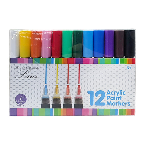 Acrylic Paint Markers - 12pcs - MrPRICE.online